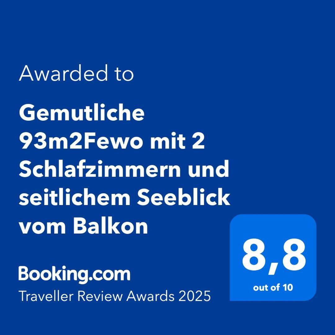 Gemutliche 93M2Fewo Mit 2 Schlafzimmern Und Seitlichem Seeblick Vom Balkon Scheid  Luaran gambar